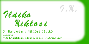 ildiko miklosi business card